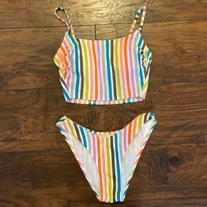 Striped bikini in great condition.
